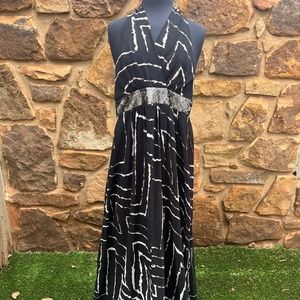 Express Animal Print Sequin Maxi Dress - Size XS